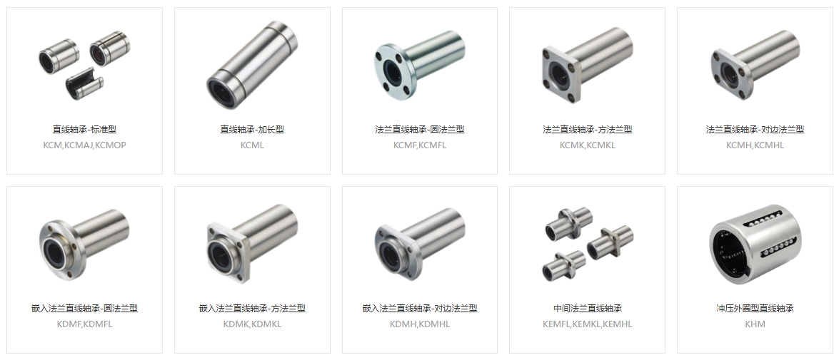 直線滑臺軸承，軸承輕載，軸承高速